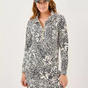 🆕 Lilly Pulitzer ELENI DRESS 👗 UPF 50+ “Onyx Lots To Spot” MSRP $158 NWT sz XL
